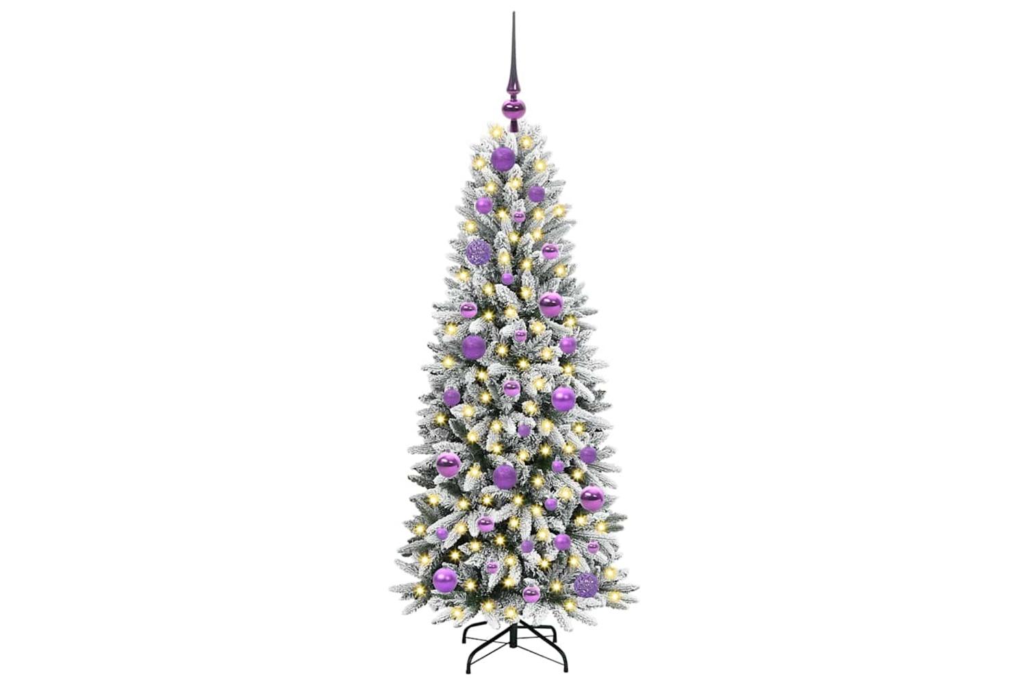 Vidaxl Artificial Christmas Tree With 150 Leds White 53 X 53 X 120 Cm-3