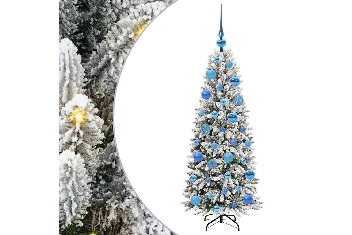 Vidaxl Artificial Christmas Tree With 150 Leds White 53 X 53 X 120 Cm-2