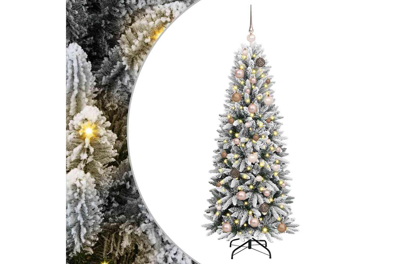 Vidaxl Artificial Christmas Tree With 150 Leds White 63 X 63 X 150 Cm-2