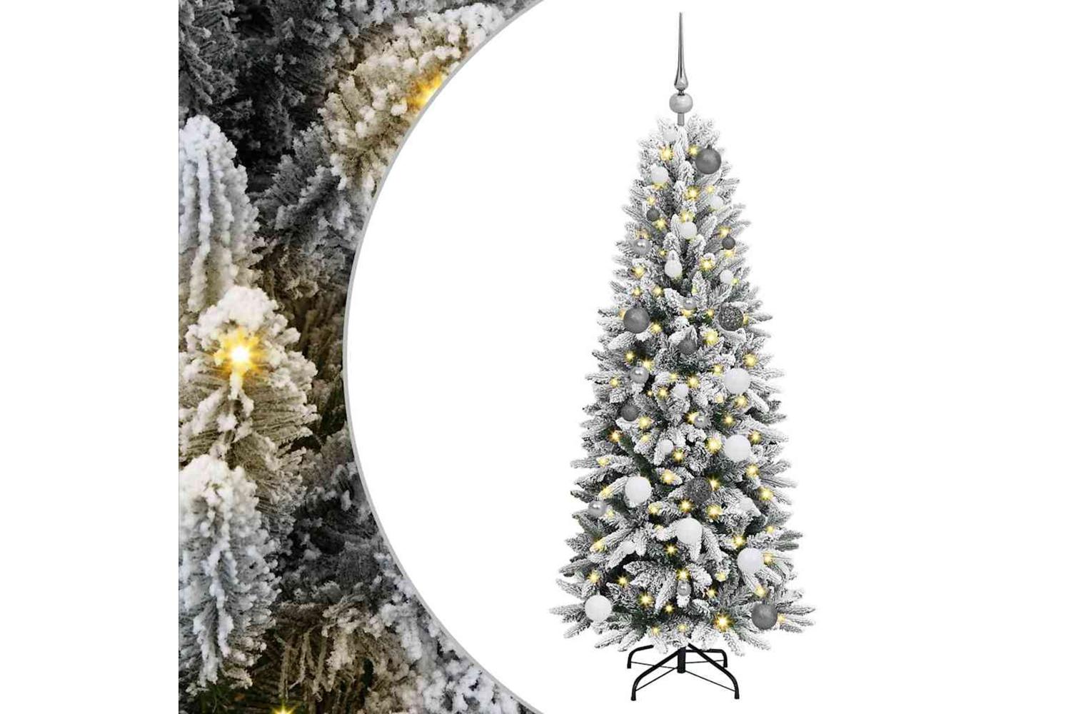 Vidaxl Artificial Christmas Tree With 150 Leds White 63 X 63 X 150 Cm-2