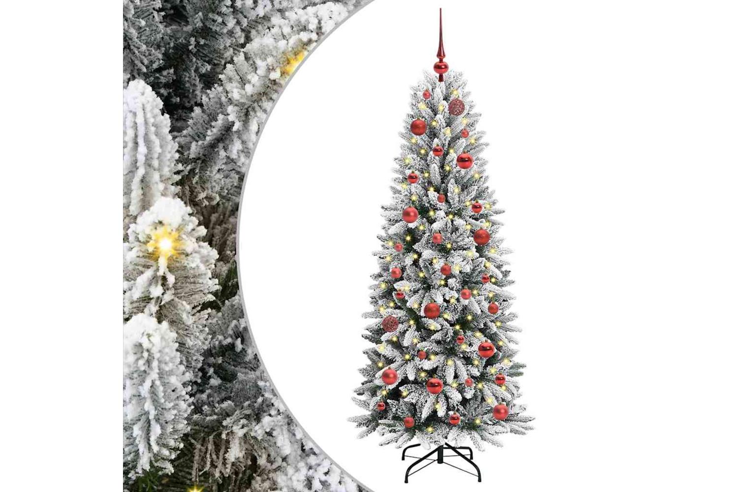 Vidaxl Artificial Christmas Tree With 150 Leds White 63 X 63 X 150 Cm-2