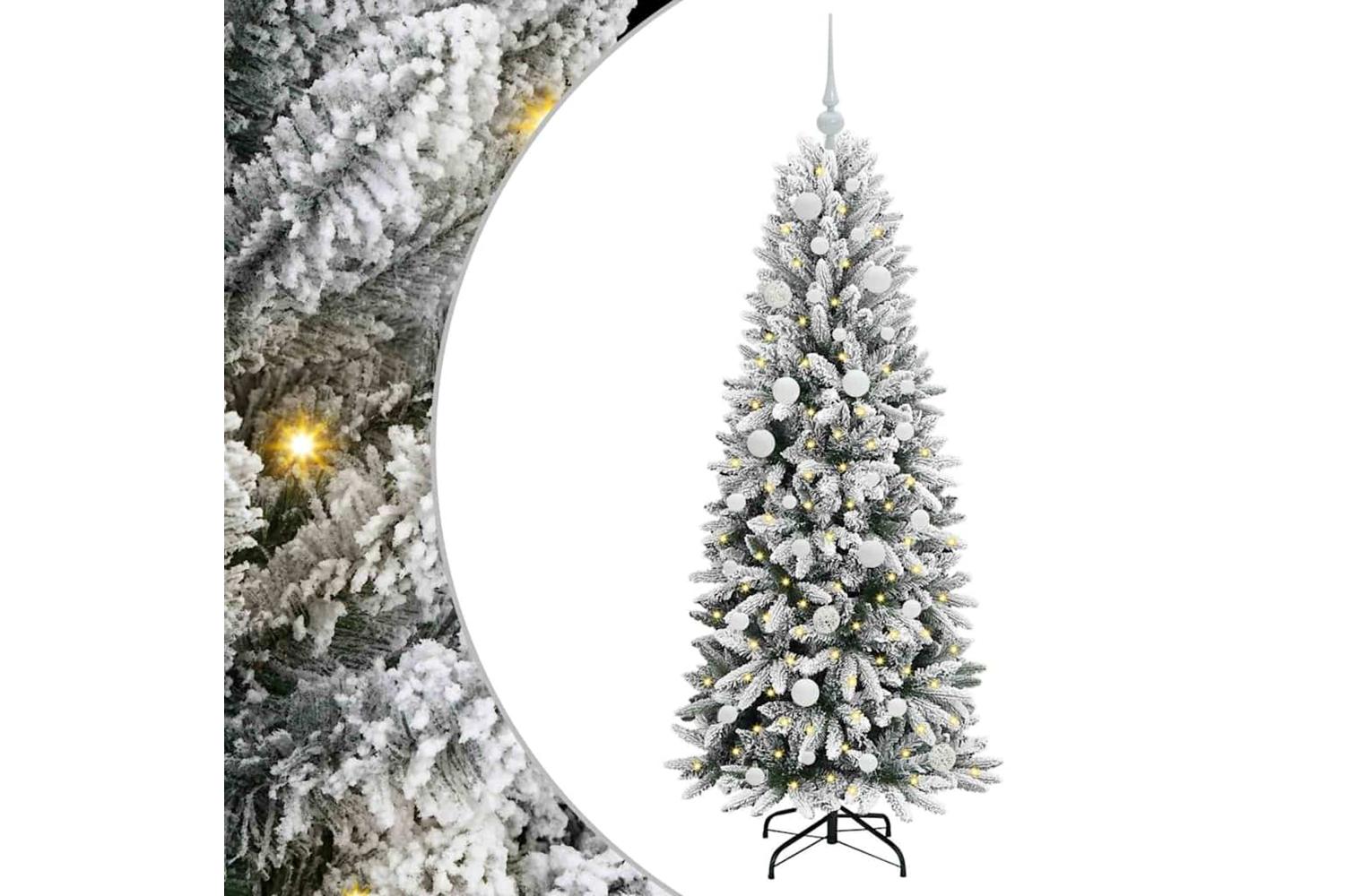 Vidaxl Artificial Christmas Tree With 150 Leds White 63 X 63 X 150 Cm-2