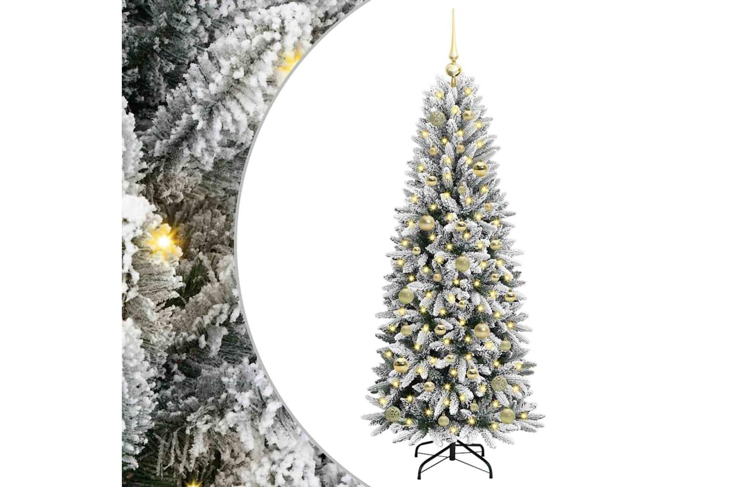 Vidaxl Artificial Christmas Tree With 150 Leds White 63 X 63 X 150 Cm-2