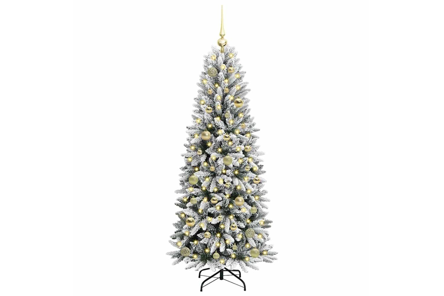 Vidaxl Artificial Christmas Tree With 150 Leds White 63 X 63 X 150 Cm-3