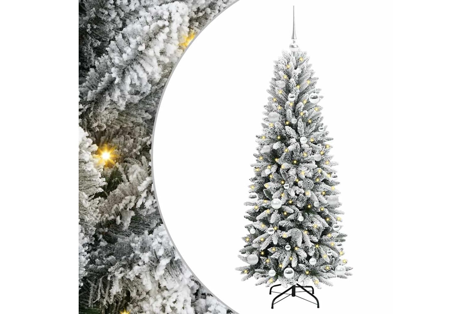Vidaxl Artificial Christmas Tree With 150 Leds White 63 X 63 X 150 Cm-2