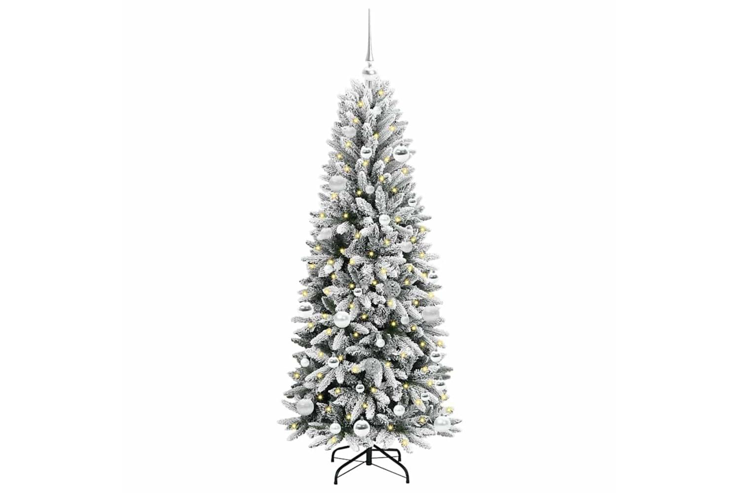 Vidaxl Artificial Christmas Tree With 150 Leds White 63 X 63 X 150 Cm-3