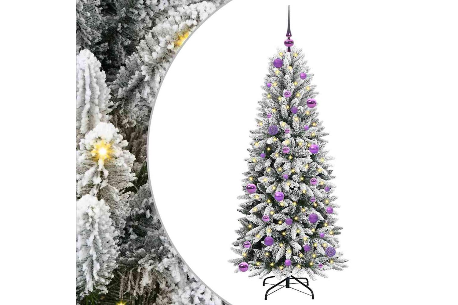 Vidaxl Artificial Christmas Tree With 150 Leds White 63 X 63 X 150 Cm-2
