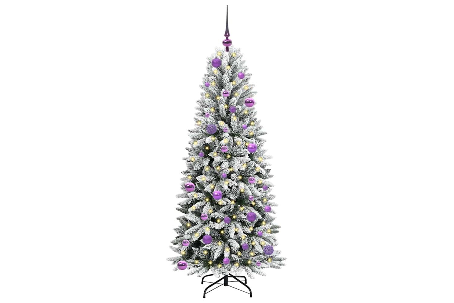 Vidaxl Artificial Christmas Tree With 150 Leds White 63 X 63 X 150 Cm-3