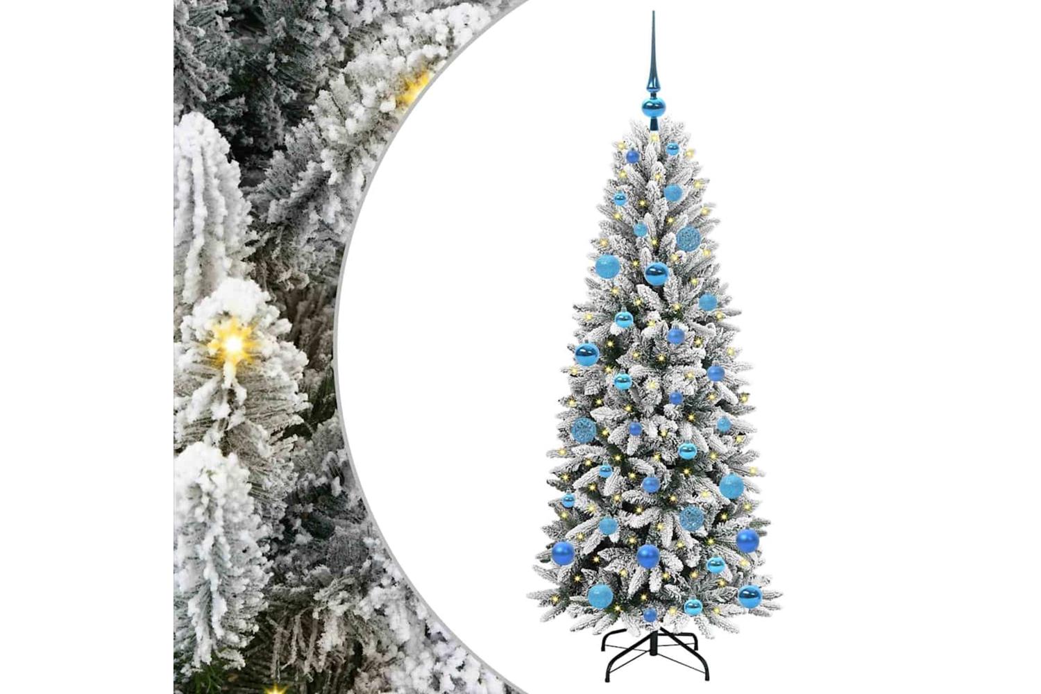 Vidaxl Artificial Christmas Tree With 150 Leds White 63 X 63 X 150 Cm-2