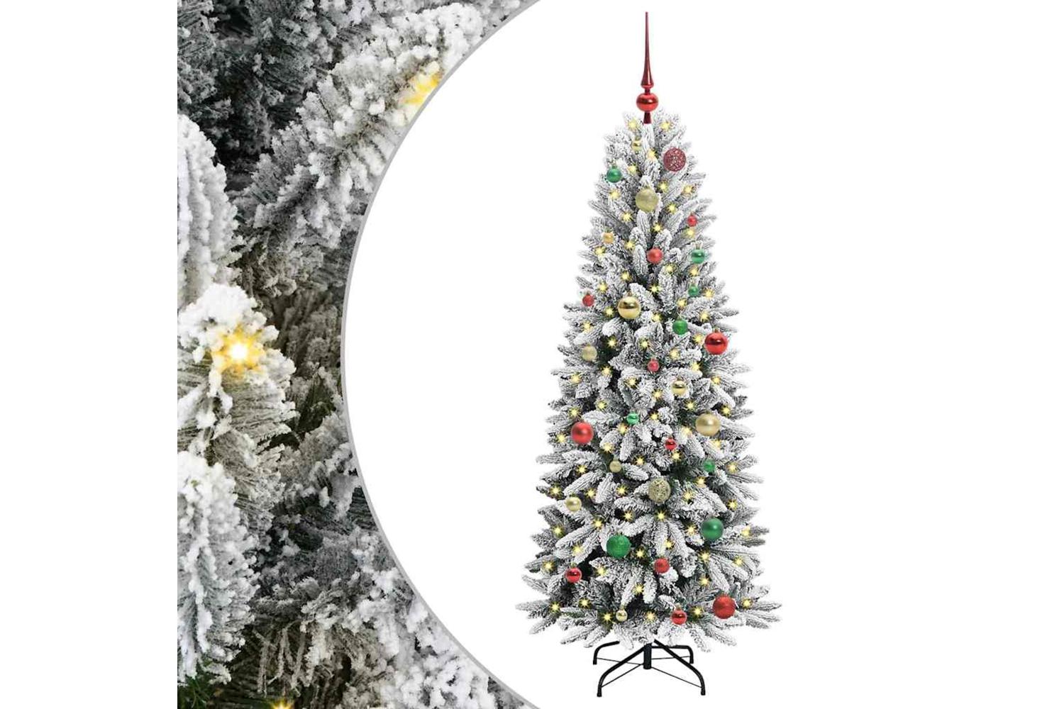Vidaxl Artificial Christmas Tree With 150 Leds White 63 X 63 X 150 Cm-2