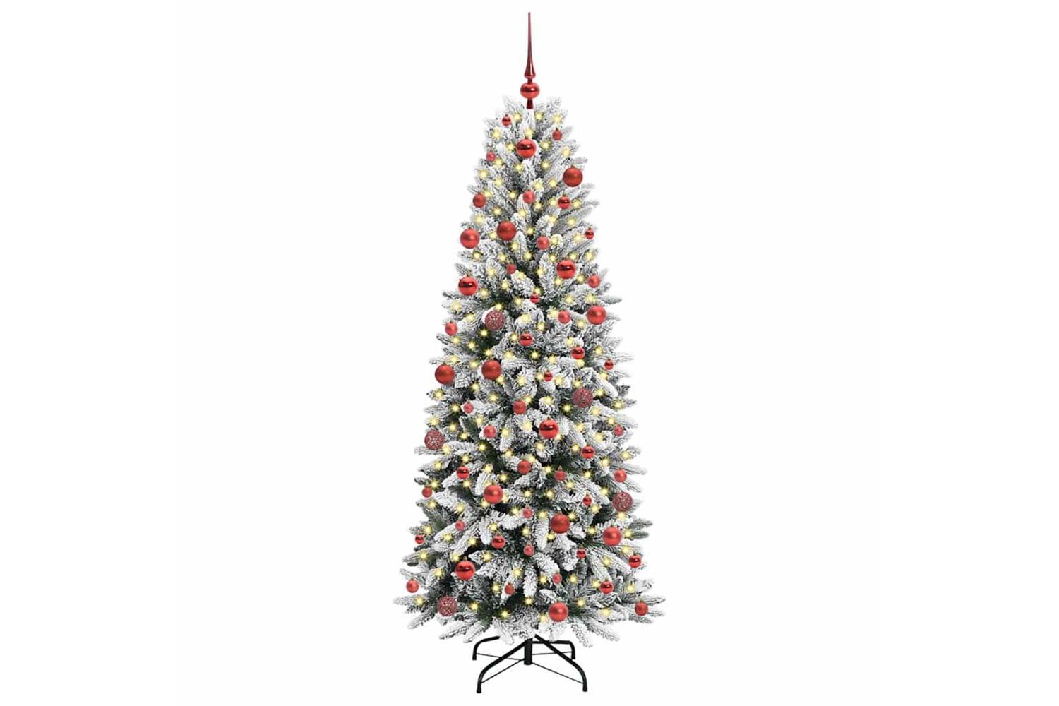 Vidaxl Artificial Christmas Tree With 300 Leds White 73 X 73 X 180 Cm-3
