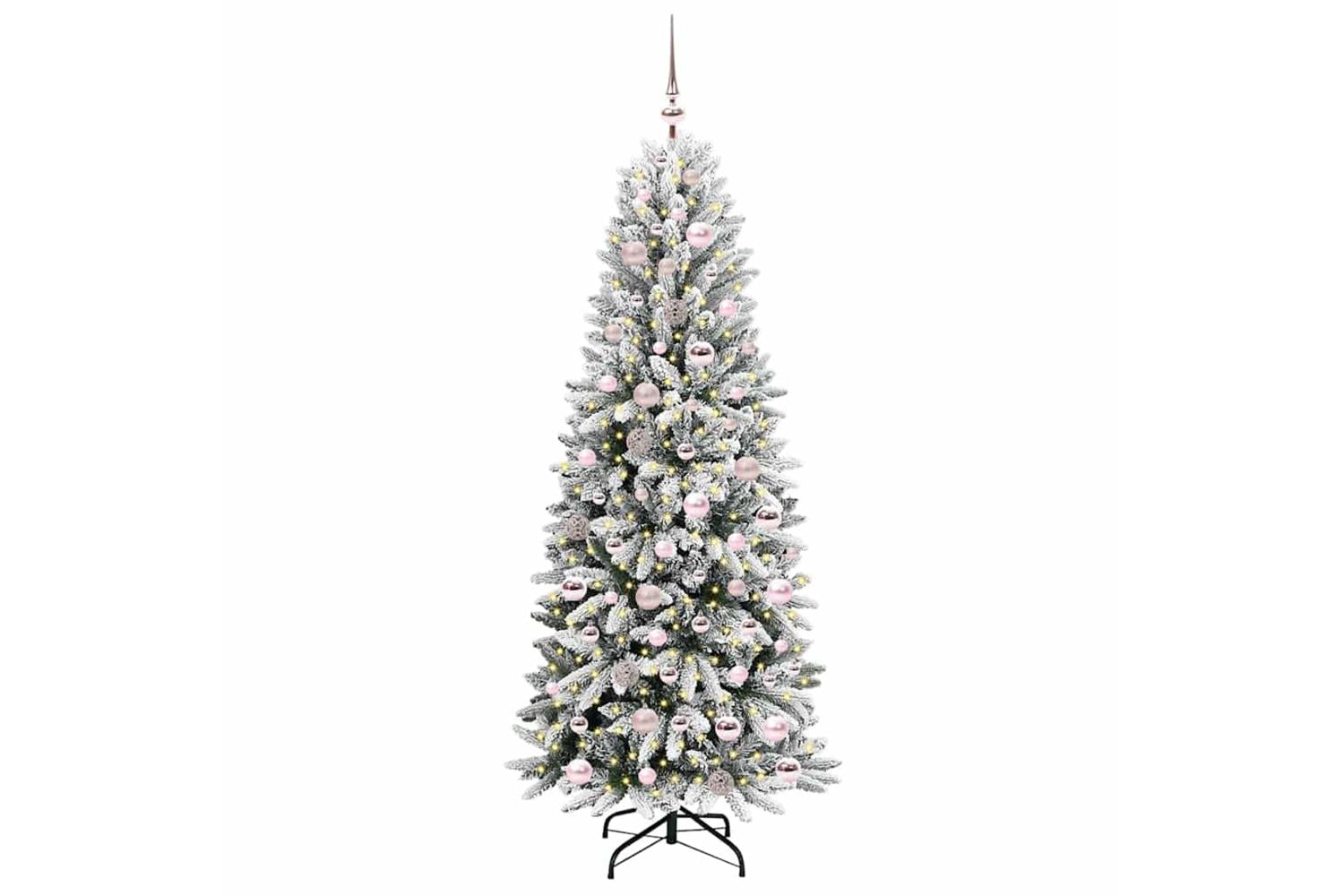 Vidaxl Artificial Christmas Tree With 300 Leds White 73 X 73 X 180 Cm-3