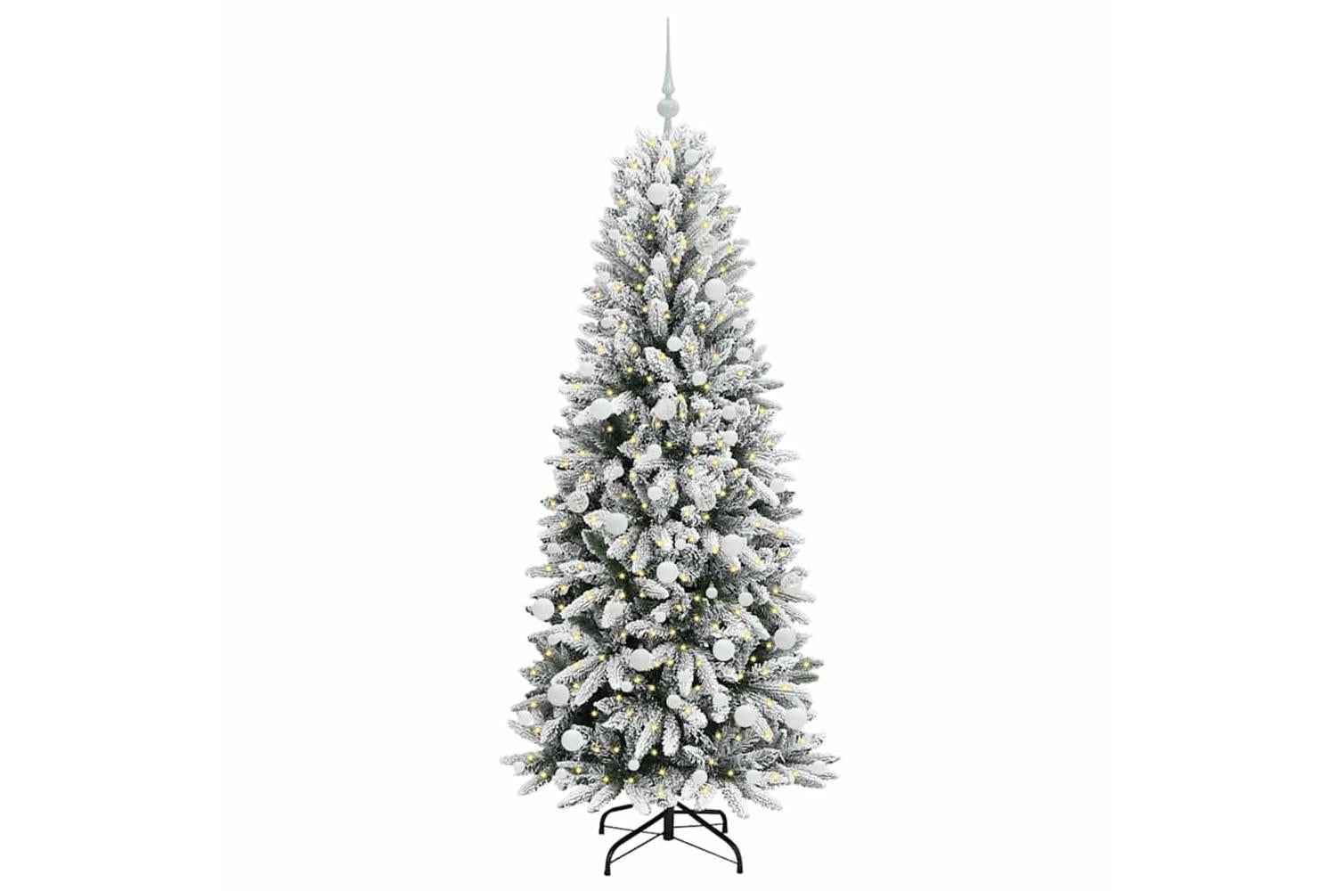Vidaxl Artificial Christmas Tree With 300 Leds White 73 X 73 X 180 Cm-3