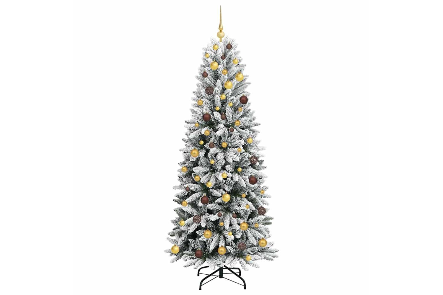 Vidaxl Artificial Christmas Tree With 300 Leds White 78 X 78 X 210 Cm-4