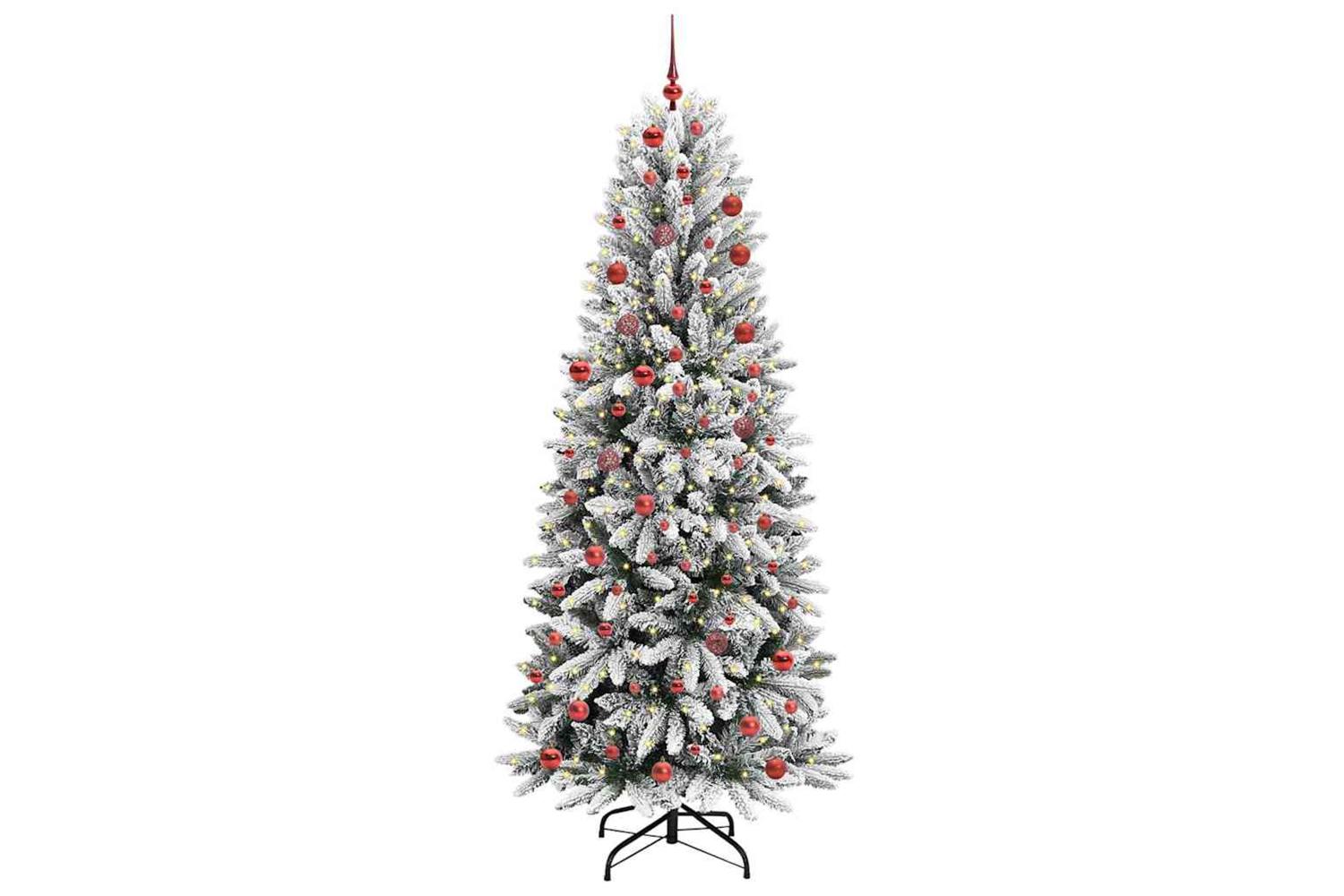 Vidaxl Artificial Christmas Tree With 300 Leds White 78 X 78 X 210 Cm-2