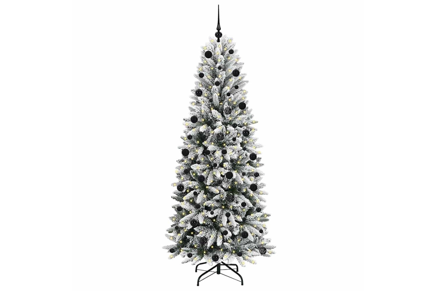 Vidaxl Artificial Christmas Tree With 300 Leds White 78 X 78 X 210 Cm-3