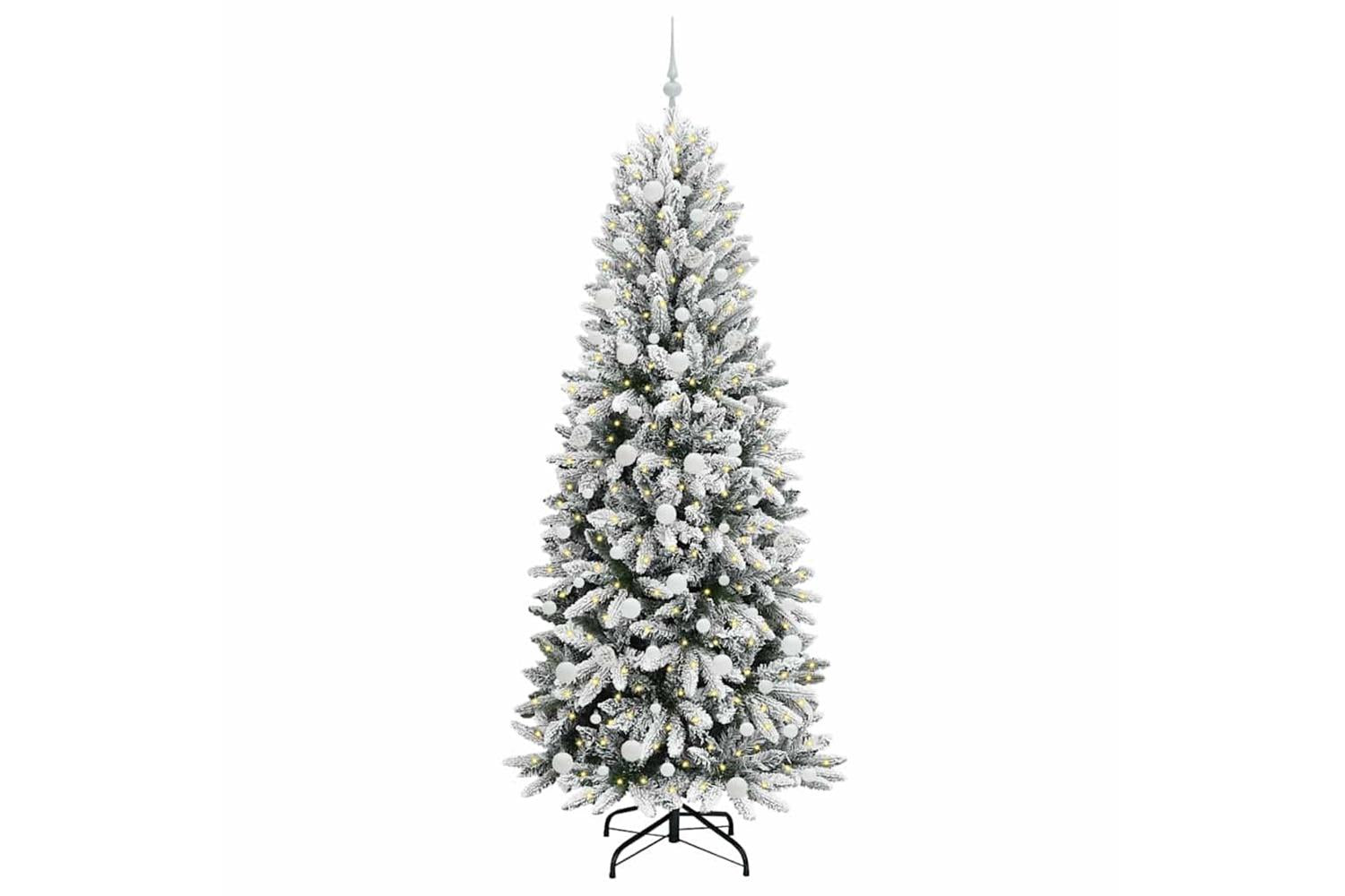Vidaxl Artificial Christmas Tree With 300 Leds White 78 X 78 X 210 Cm-3