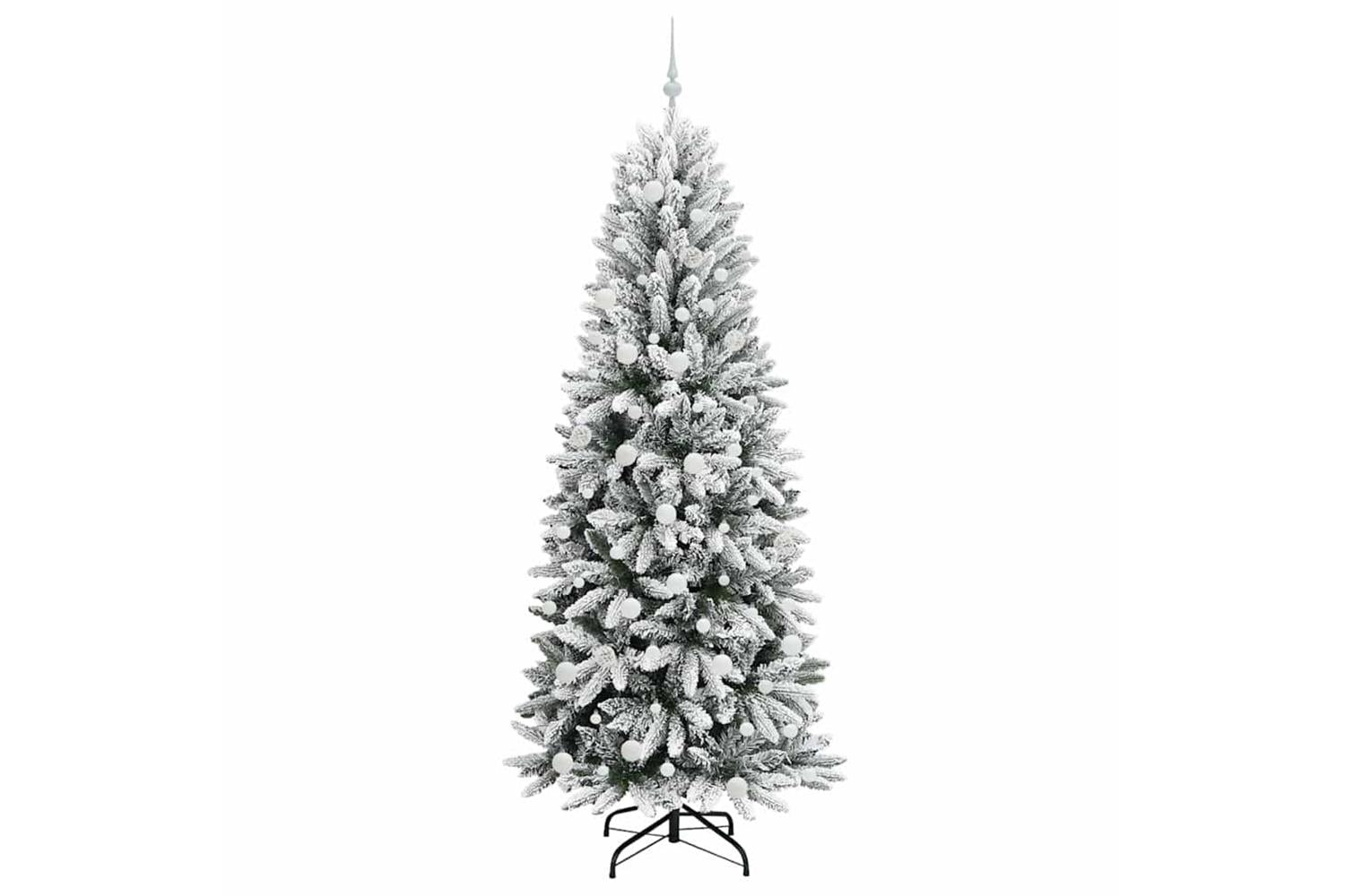 Vidaxl Artificial Christmas Tree With 300 Leds White 78 X 78 X 210 Cm-4