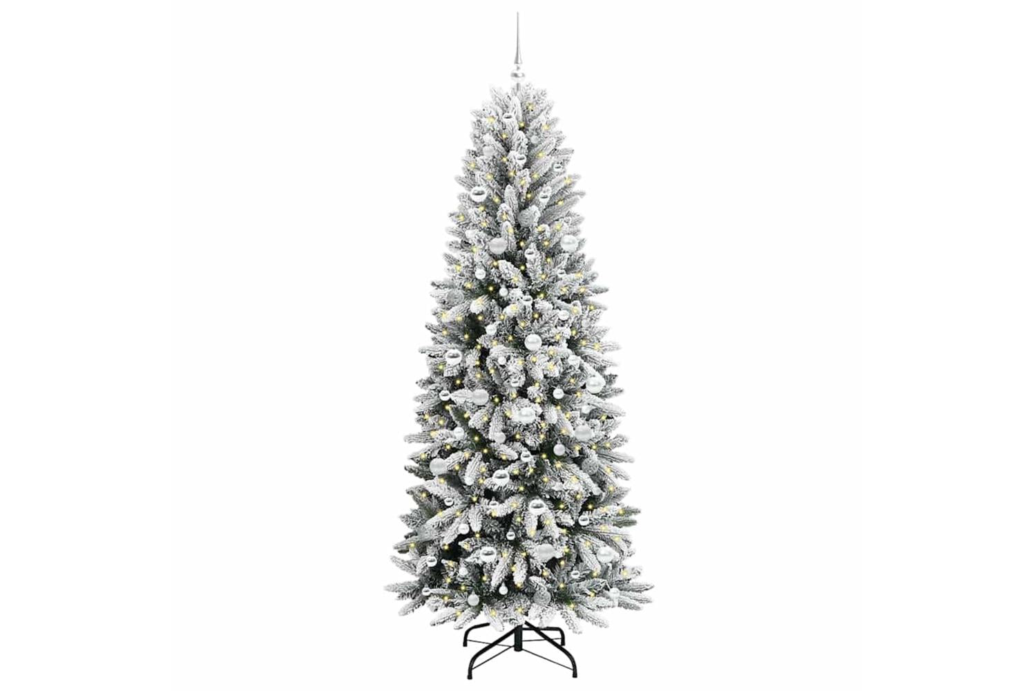 Vidaxl Artificial Christmas Tree With 300 Leds White 78 X 78 X 210 Cm-3