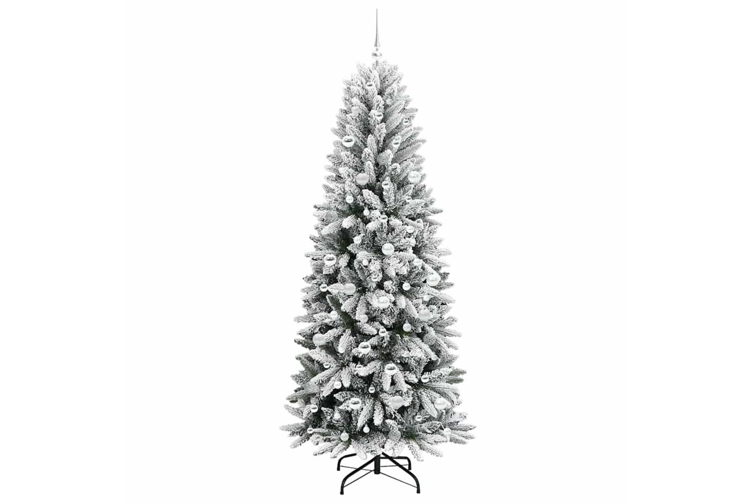 Vidaxl Artificial Christmas Tree With 300 Leds White 78 X 78 X 210 Cm-4