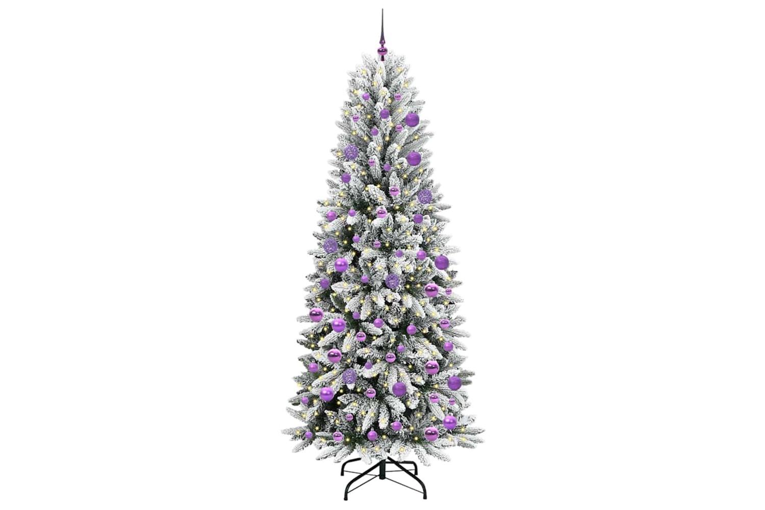 Vidaxl Artificial Christmas Tree With 300 Leds White 78 X 78 X 210 Cm-3