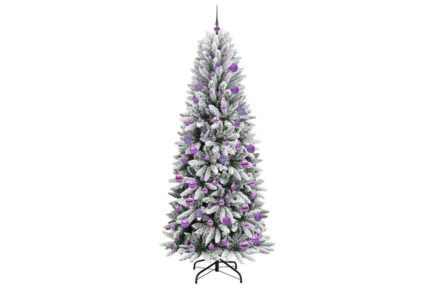 Vidaxl Artificial Christmas Tree With 300 Leds White 78 X 78 X 210 Cm-4
