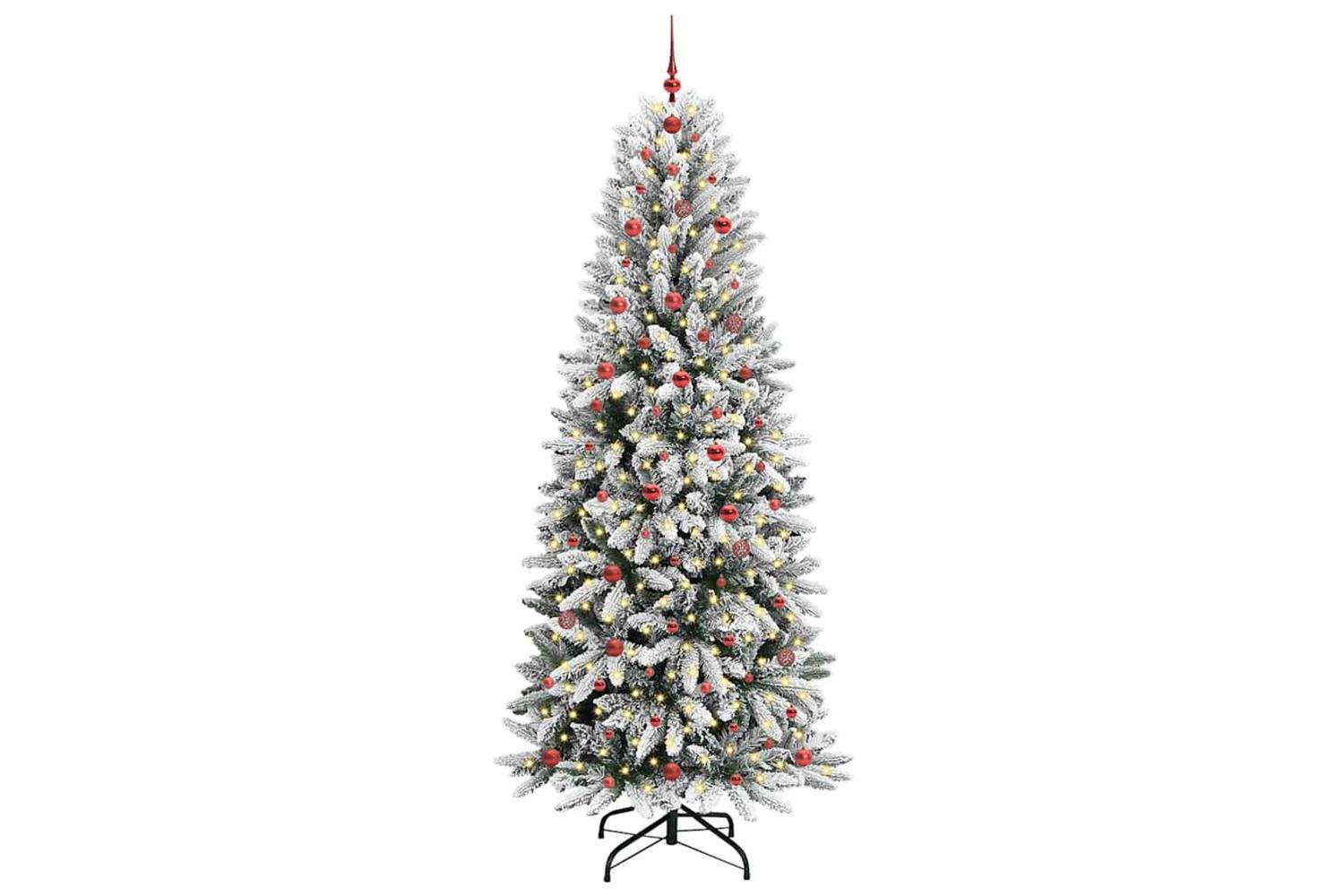 Vidaxl Artificial Christmas Tree With 300 Leds White 93 X 93 X 240 Cm-3