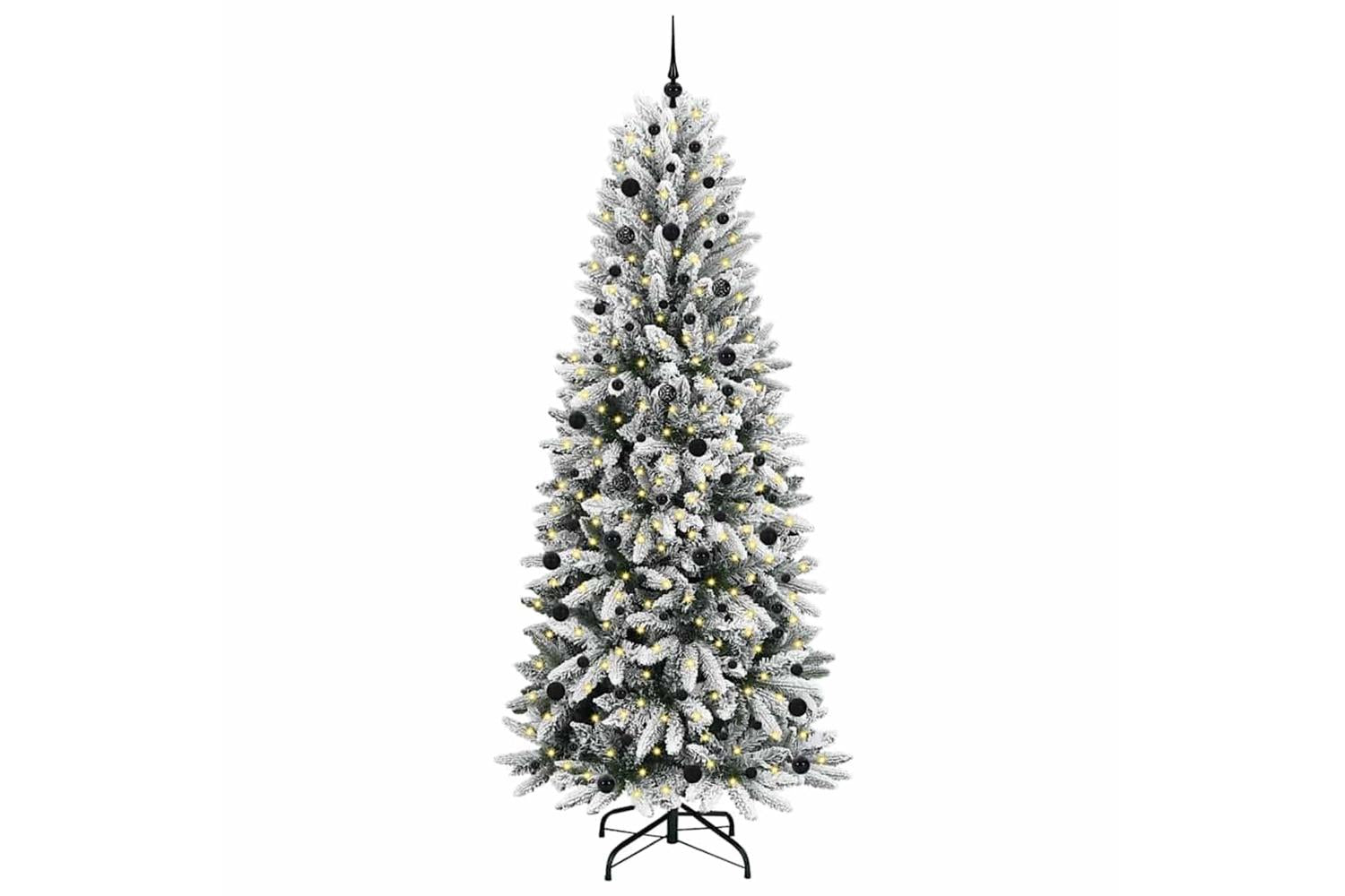 Vidaxl Artificial Christmas Tree With 300 Leds White 93 X 93 X 240 Cm-3