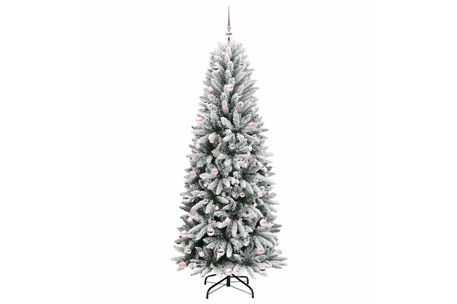 Vidaxl Artificial Christmas Tree With 300 Leds White 93 X 93 X 240 Cm-4