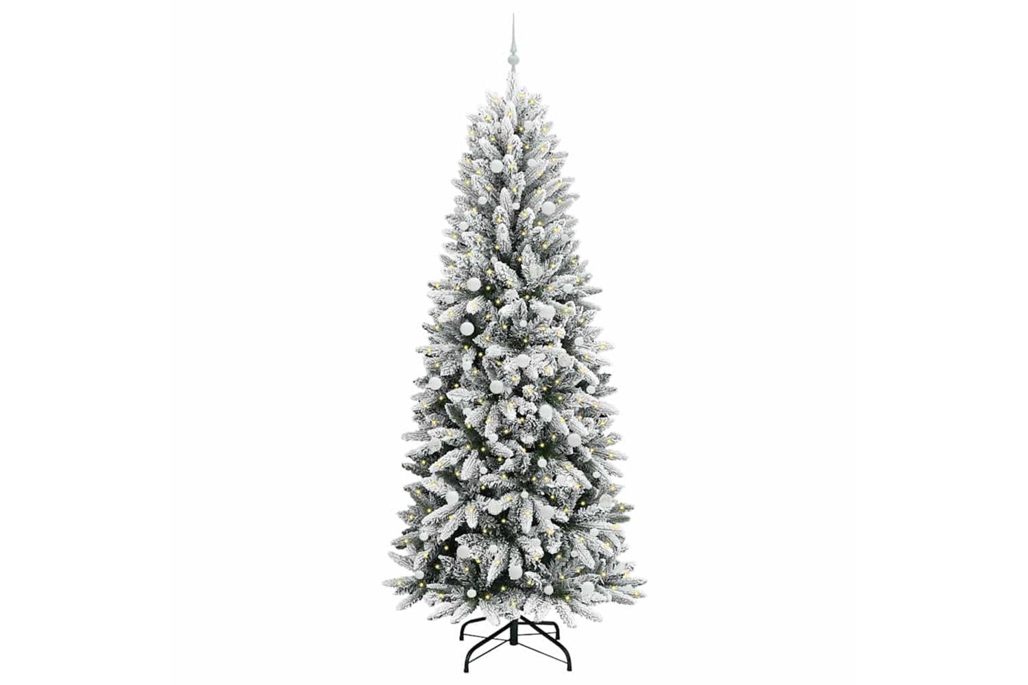 Vidaxl Artificial Christmas Tree With 300 Leds White 93 X 93 X 240 Cm-3