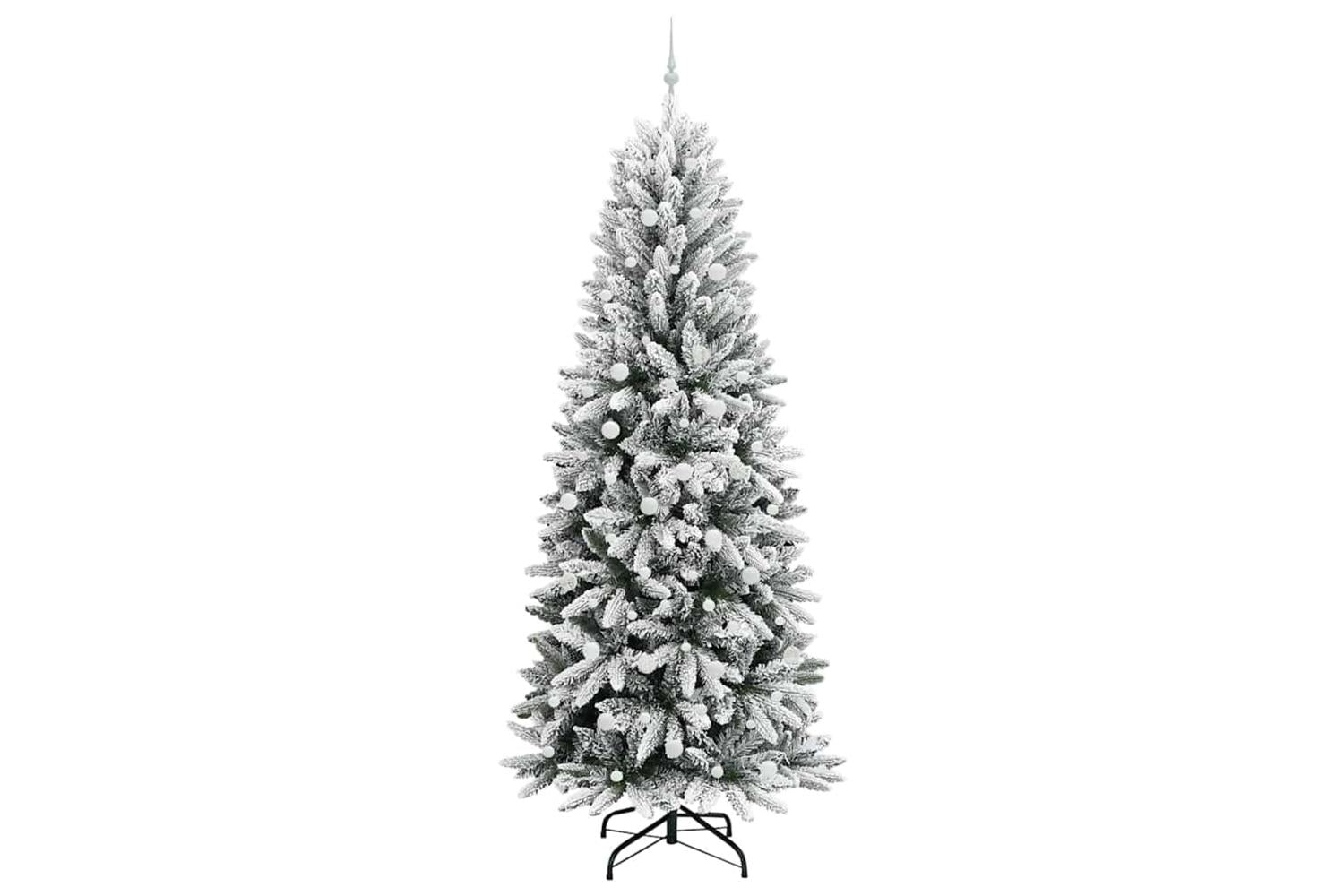 Vidaxl Artificial Christmas Tree With 300 Leds White 93 X 93 X 240 Cm-4