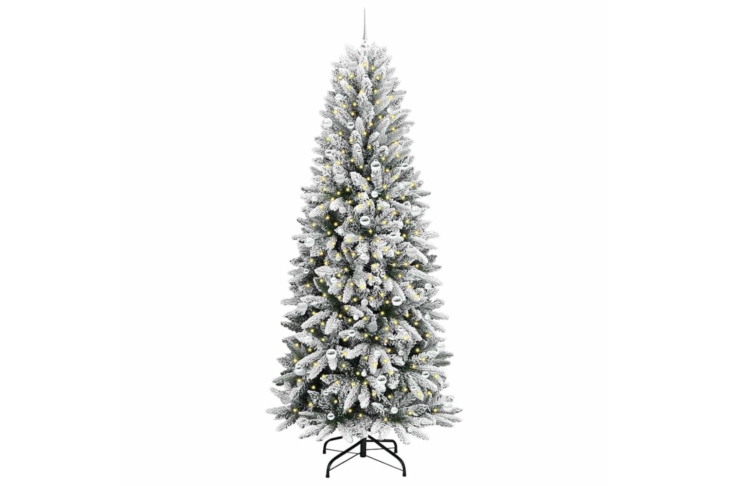 Vidaxl Artificial Christmas Tree With 300 Leds White 93 X 93 X 240 Cm-3