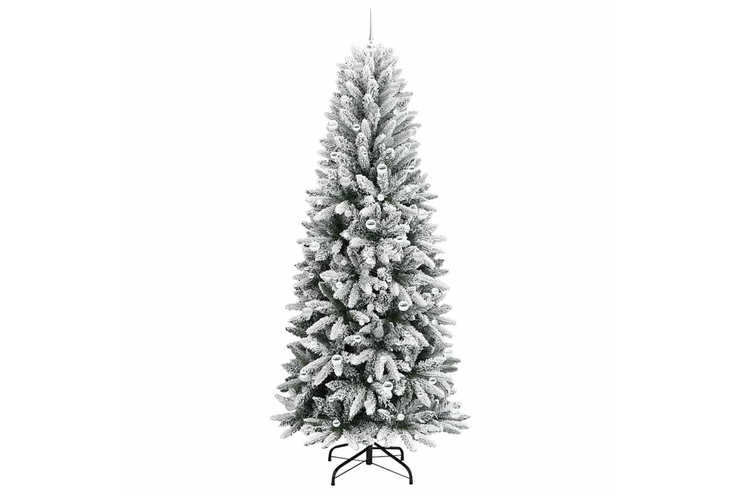 Vidaxl Artificial Christmas Tree With 300 Leds White 93 X 93 X 240 Cm-4