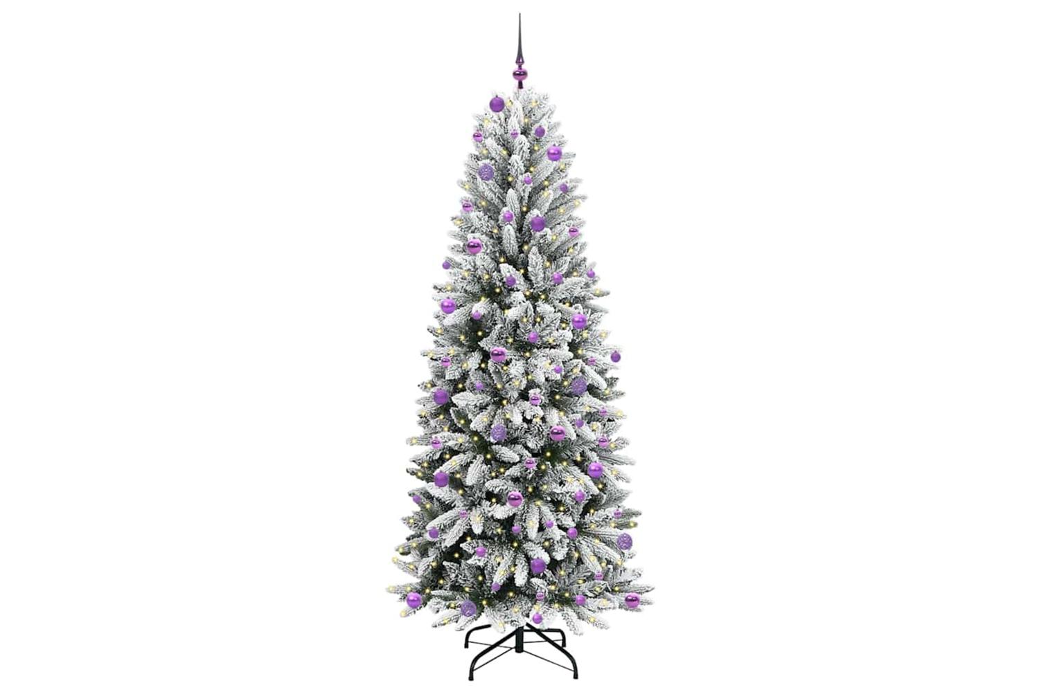 Vidaxl Artificial Christmas Tree With 300 Leds White 93 X 93 X 240 Cm-3