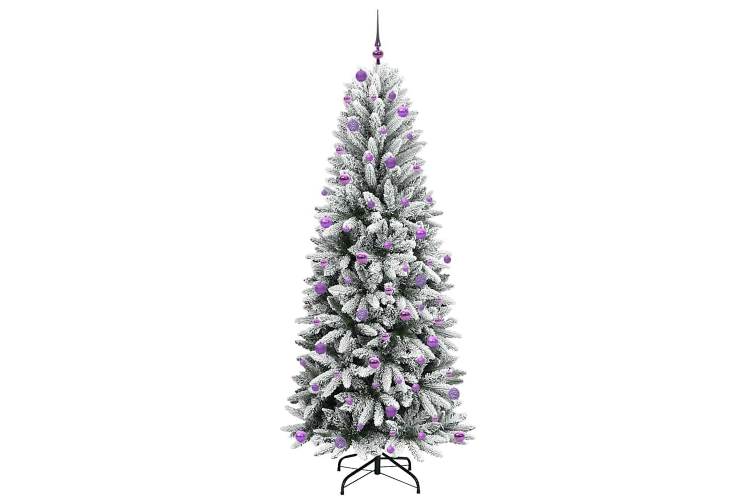 Vidaxl Artificial Christmas Tree With 300 Leds White 93 X 93 X 240 Cm-4