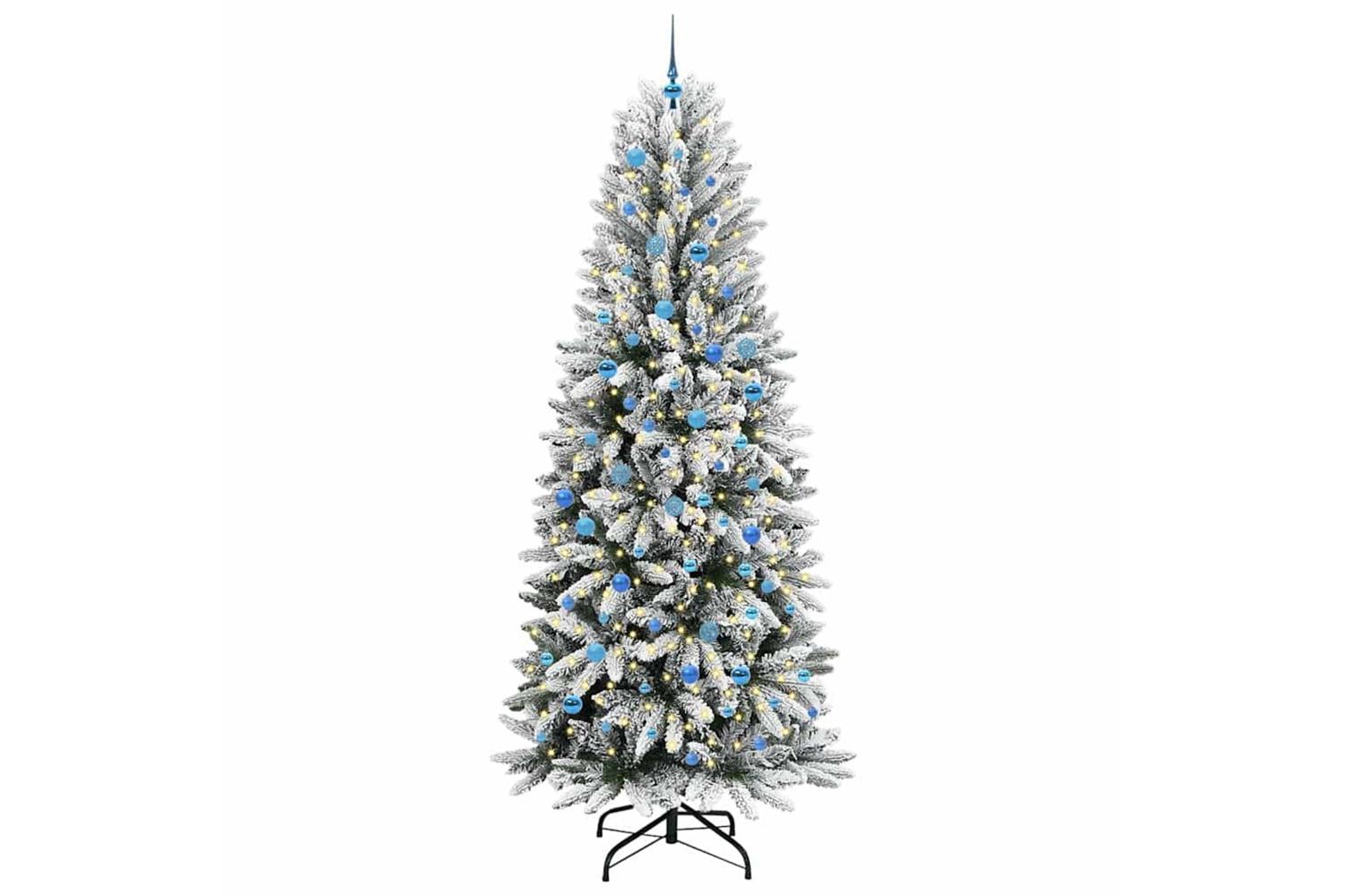 Vidaxl Artificial Christmas Tree With 300 Leds White 93 X 93 X 240 Cm-3