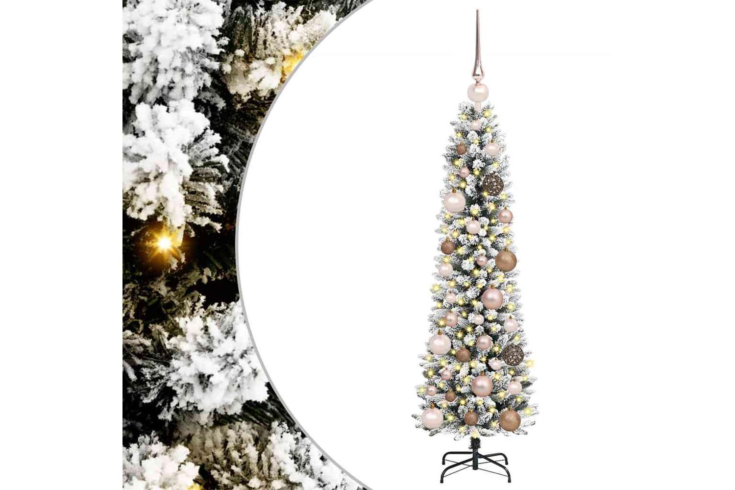 Vidaxl Artificial Christmas Tree With 150 Leds With Stand White 120 Cm-2