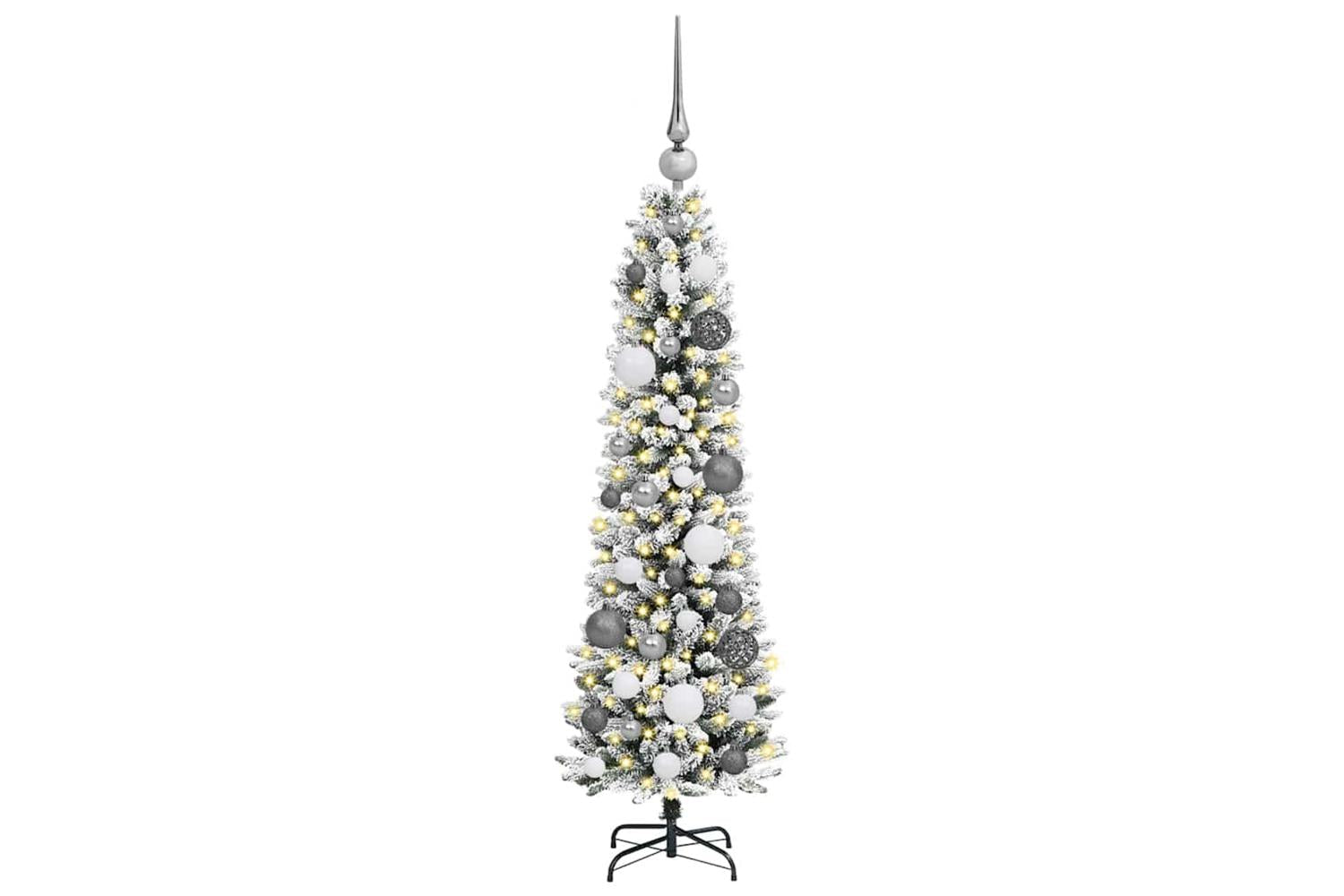Vidaxl Artificial Christmas Tree With 150 Leds With Stand White 120 Cm-3