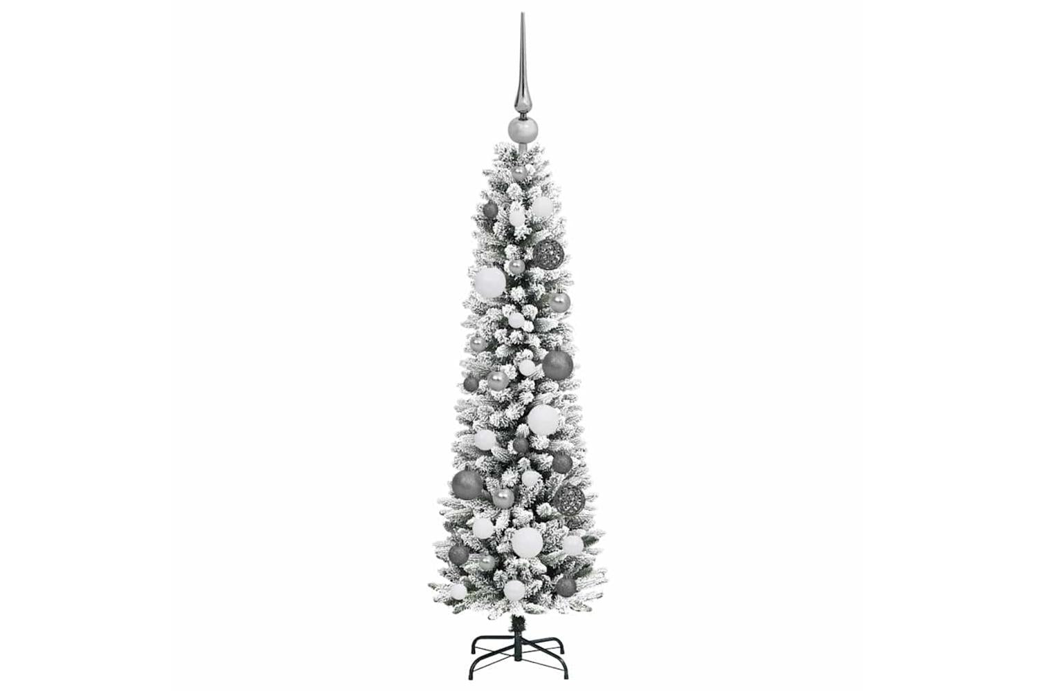 Vidaxl Artificial Christmas Tree With 150 Leds With Stand White 120 Cm-5
