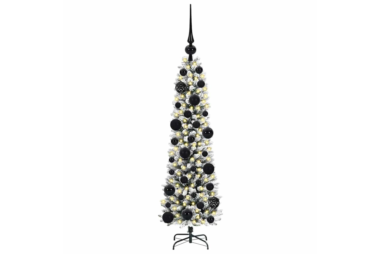 Vidaxl Artificial Christmas Tree With 150 Leds Green And White 120 Cm-3