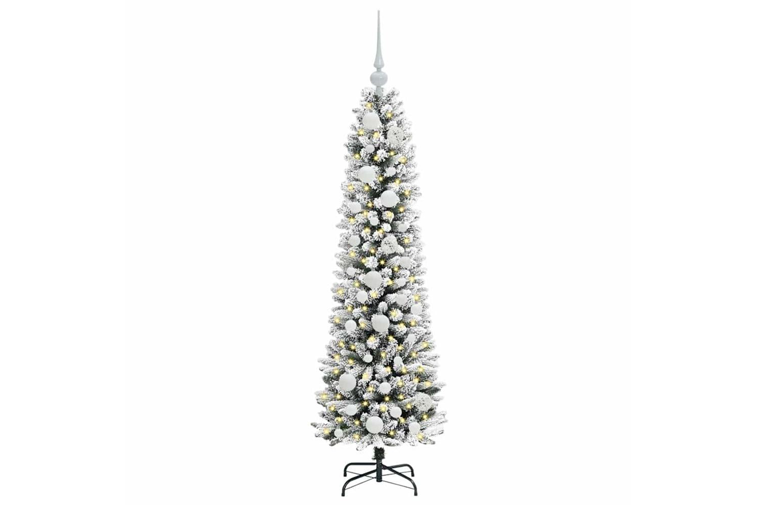 Vidaxl Artificial Christmas Tree With 150 Leds Green And White 120 Cm-3