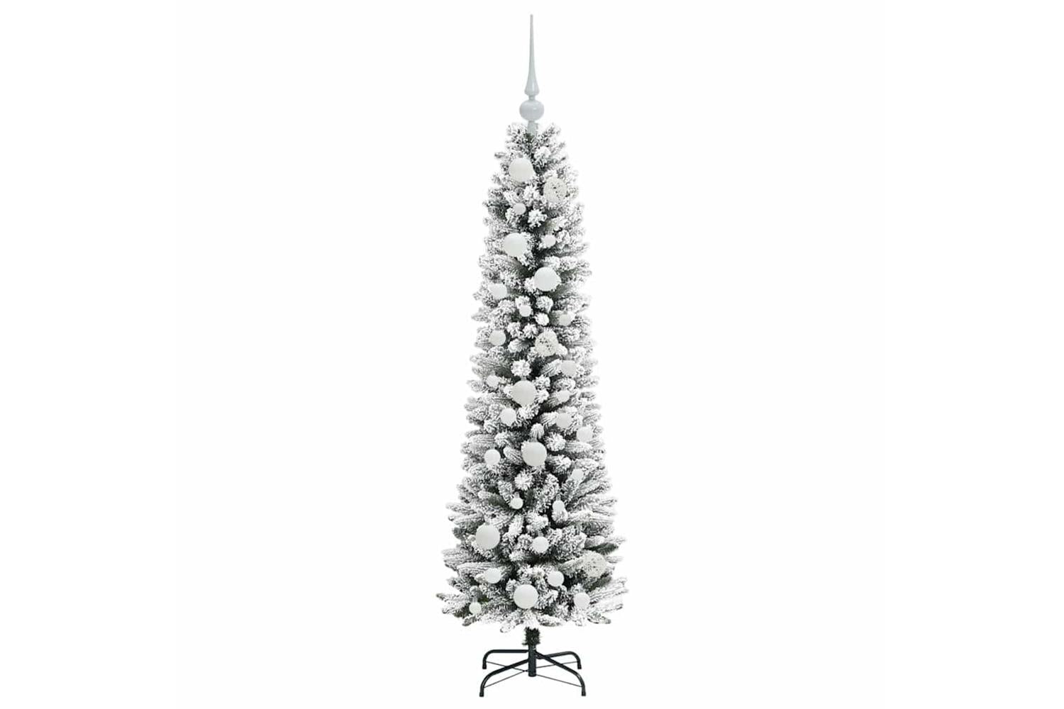 Vidaxl Artificial Christmas Tree With 150 Leds Green And White 120 Cm-4