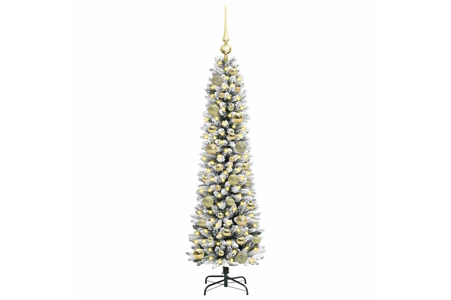 Vidaxl Artificial Christmas Tree With 150 Leds Green And White 120 Cm-3