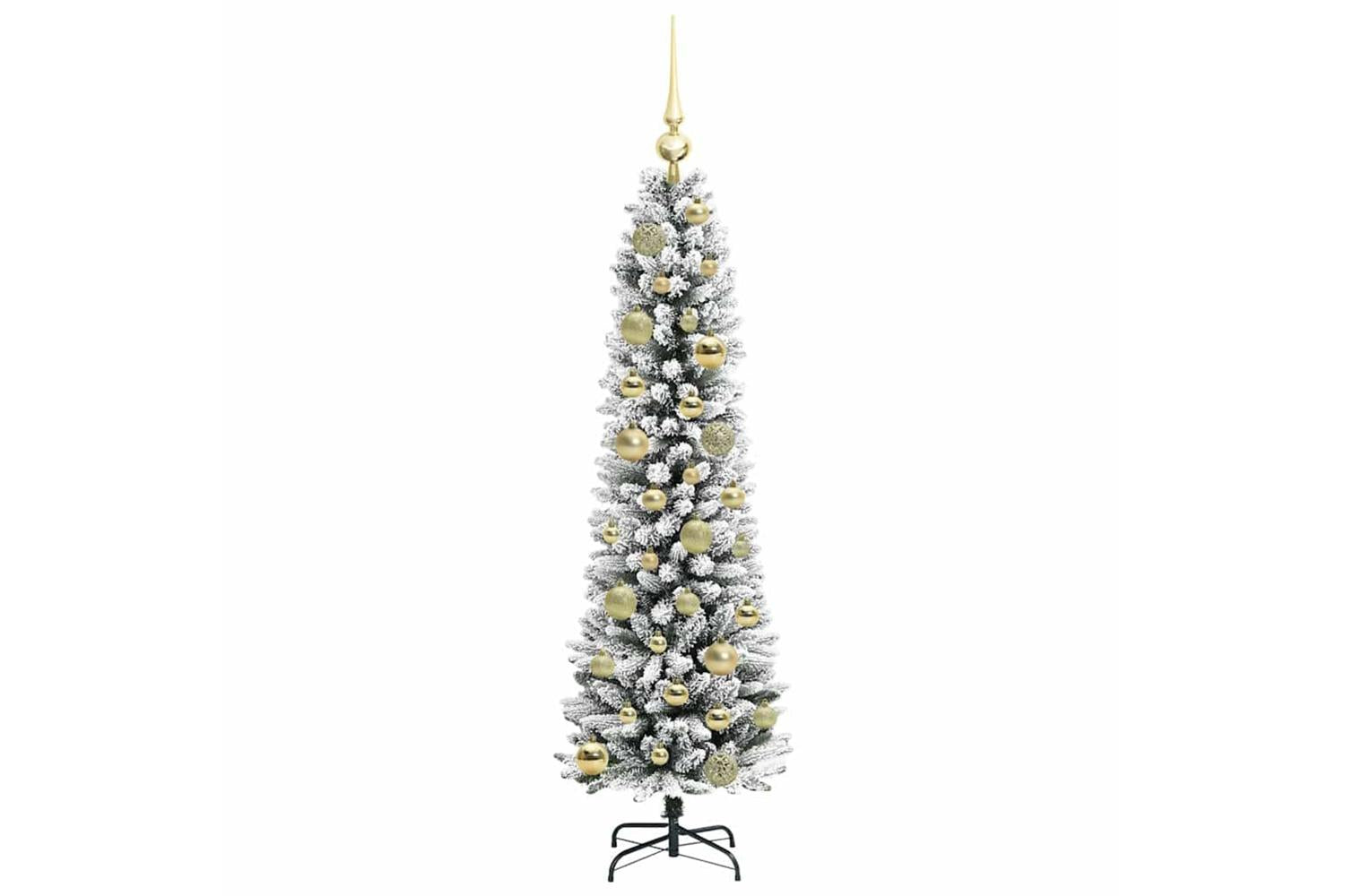 Vidaxl Artificial Christmas Tree With 150 Leds Green And White 120 Cm-4