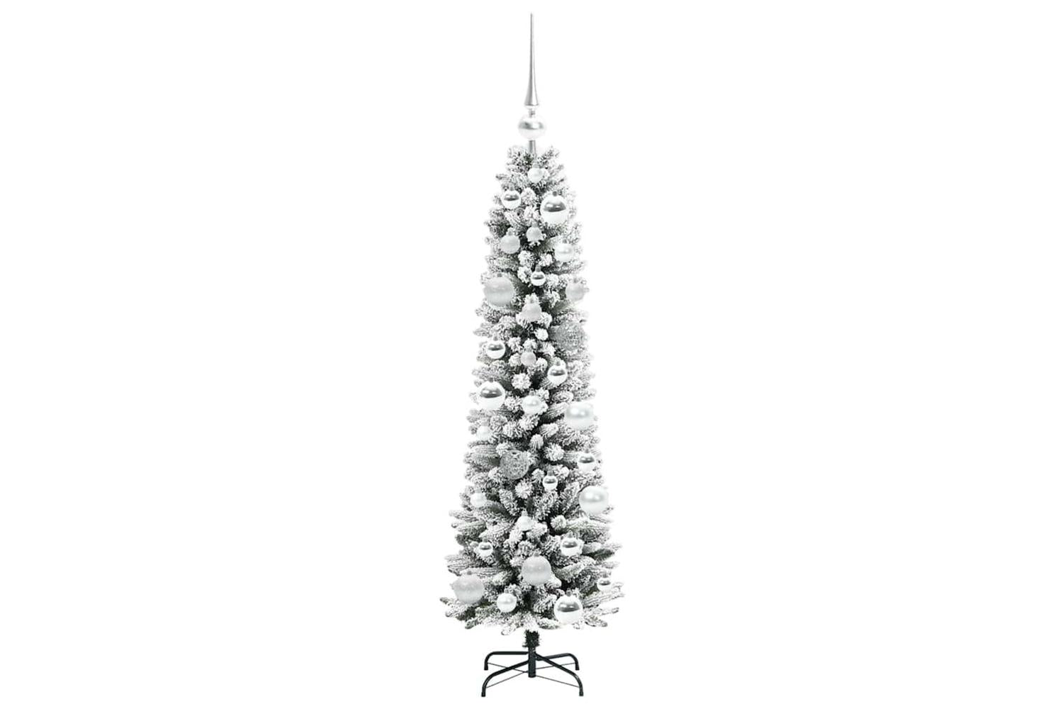 Vidaxl Artificial Christmas Tree With 150 Leds Green And White 120 Cm-4