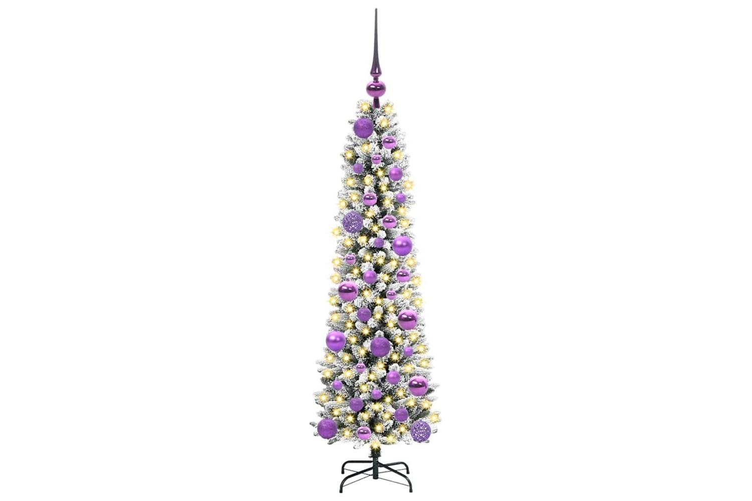 Vidaxl Artificial Christmas Tree With 150 Leds Green And White 120 Cm-3