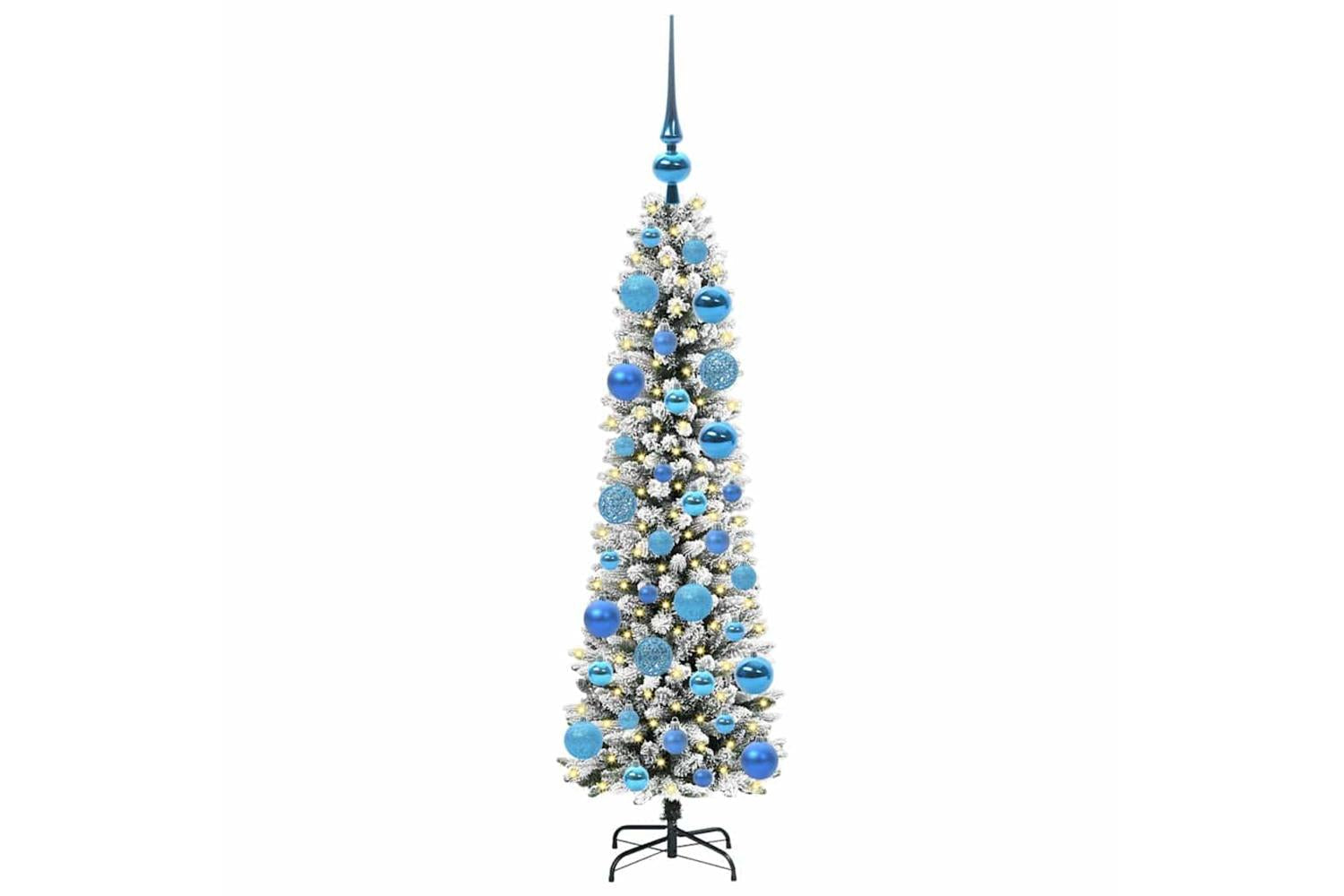 Vidaxl Artificial Christmas Tree With 150 Leds Green And White 120 Cm-3