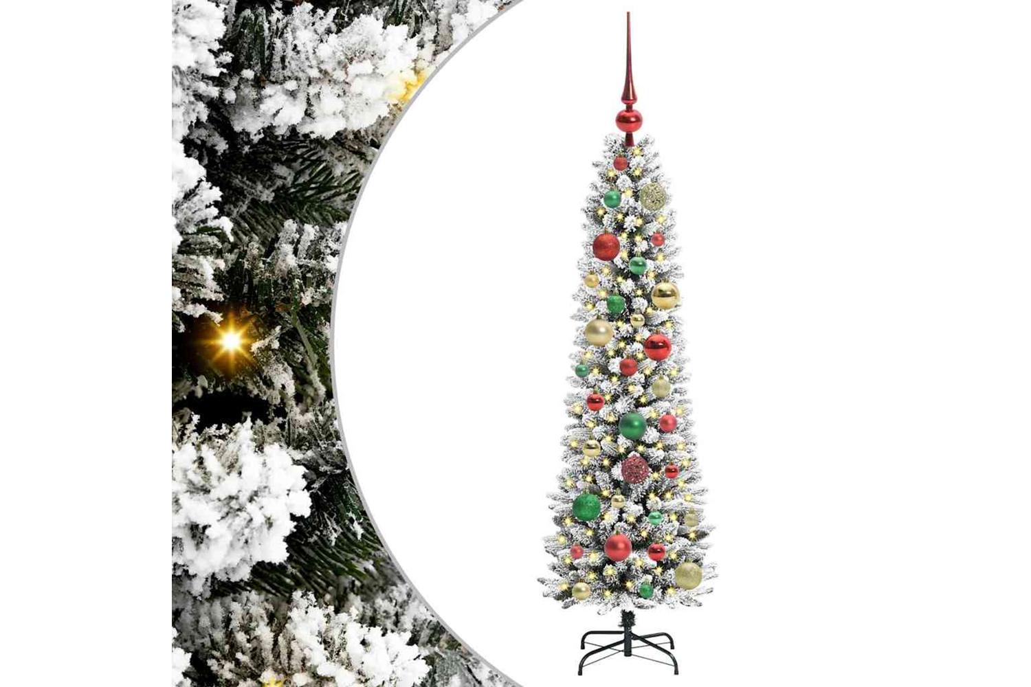Vidaxl Artificial Christmas Tree With 150 Leds Green And White 120 Cm