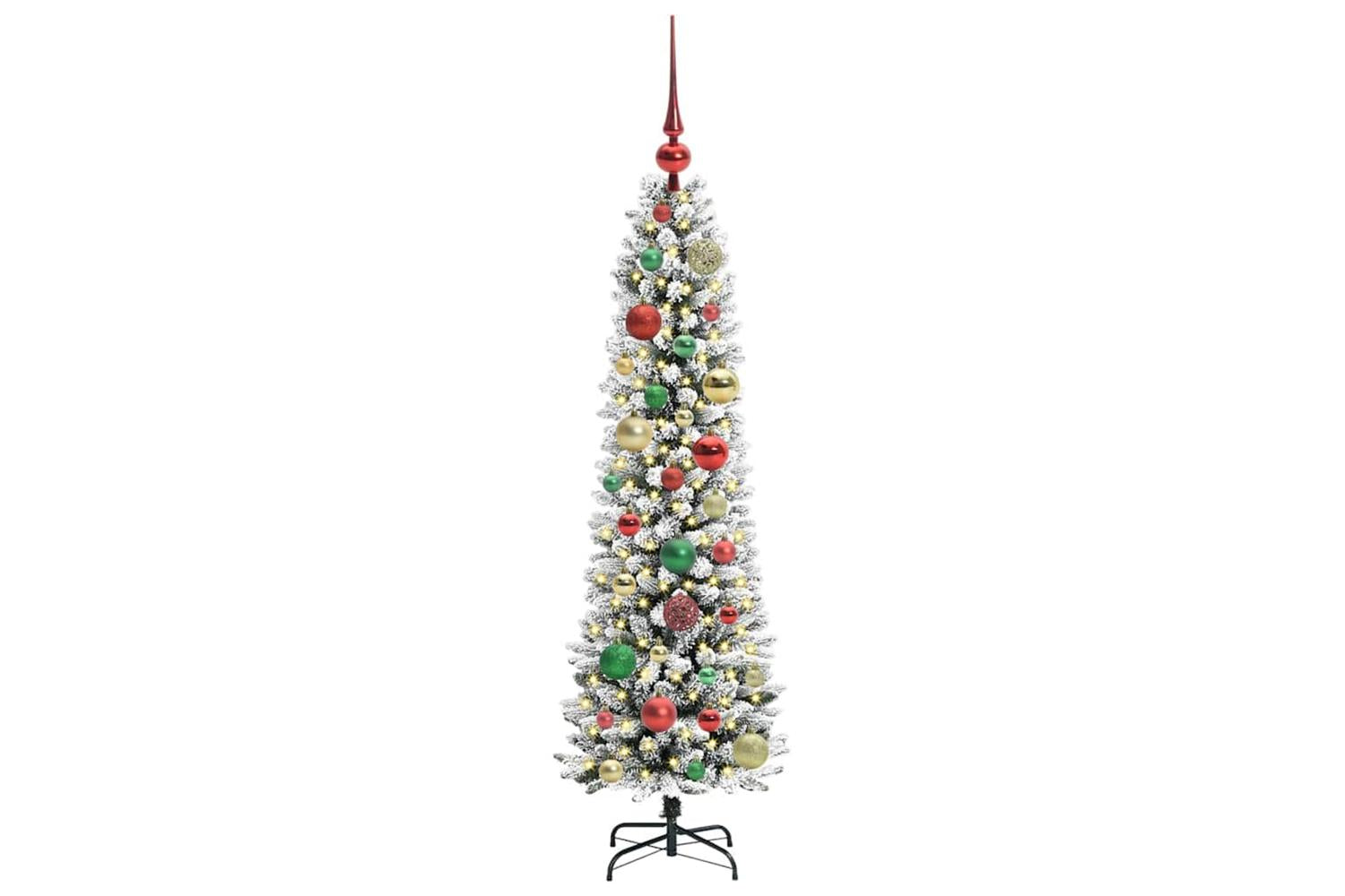 Vidaxl Artificial Christmas Tree With 150 Leds Green And White 120 Cm-3