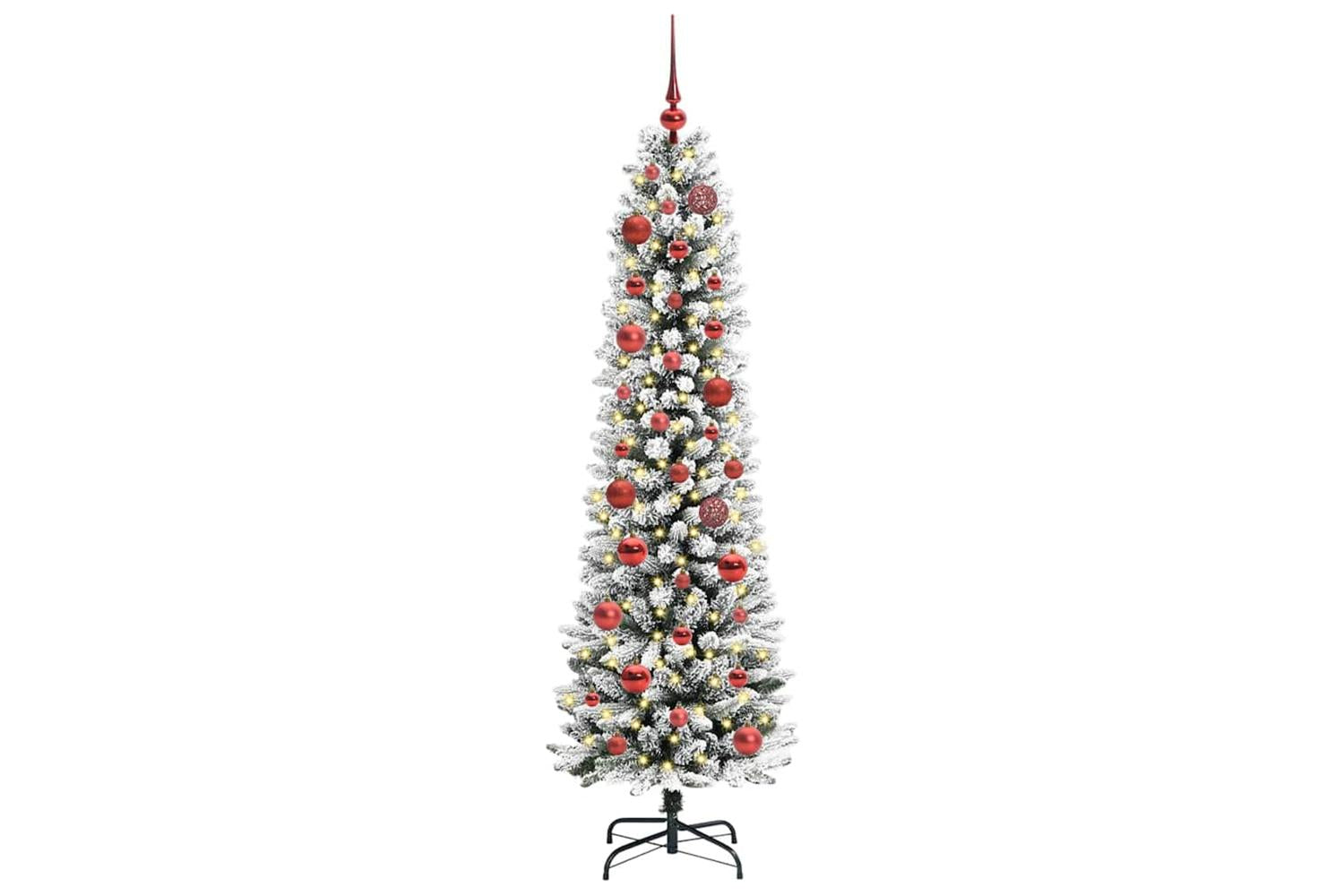 Vidaxl Artificial Christmas Tree With 150 Leds Green And White 150 Cm-3